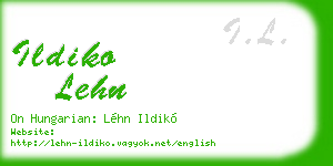 ildiko lehn business card